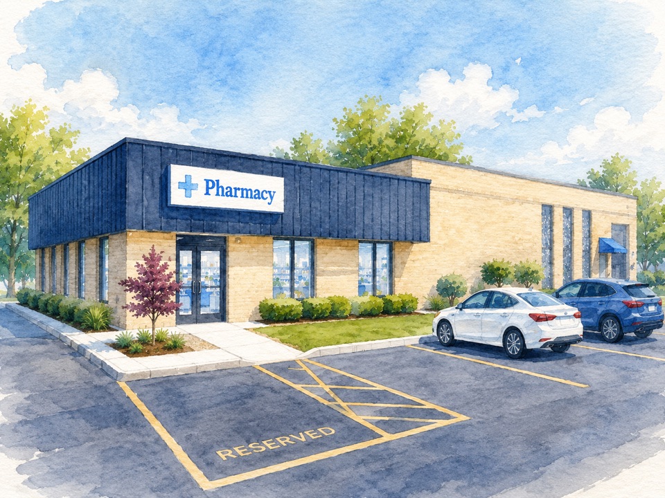 Pharmacy professional reviewing an operational workflow